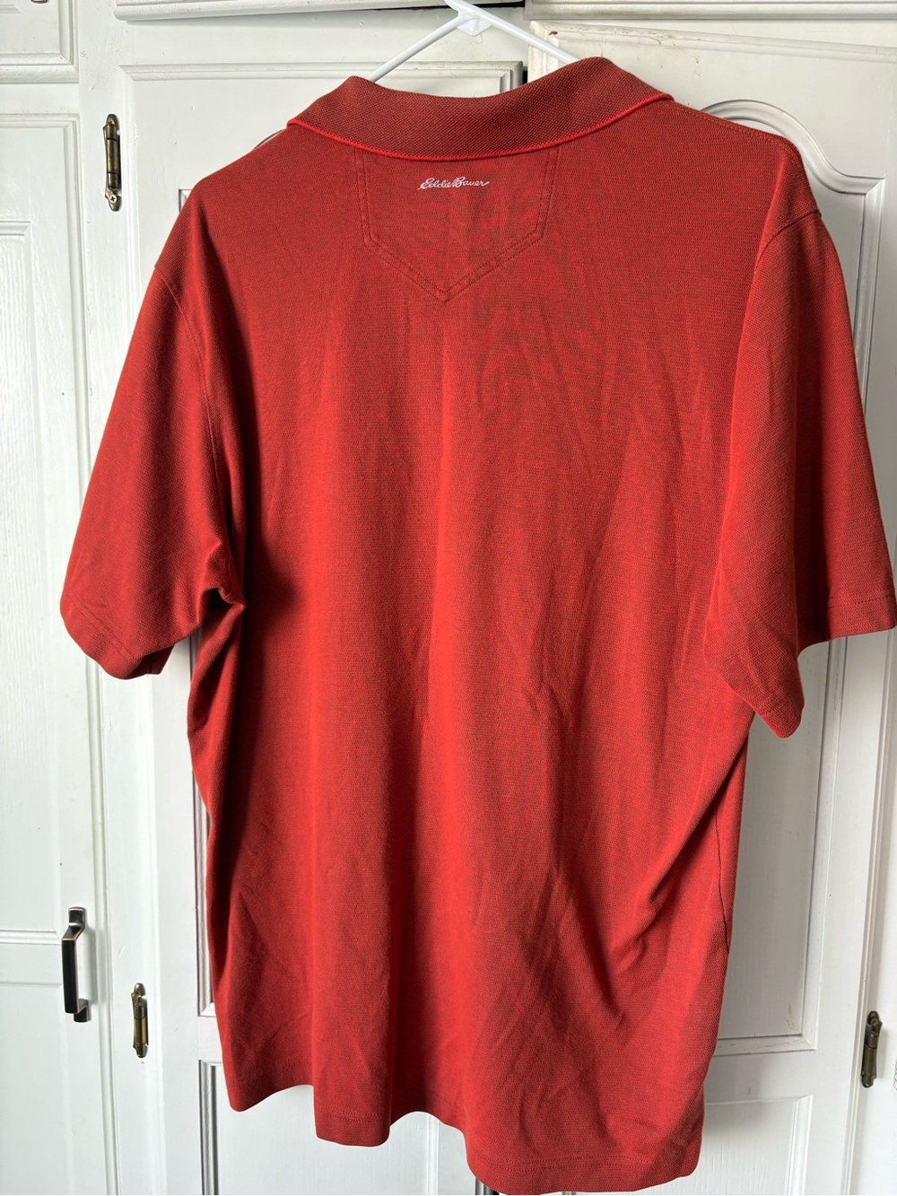 Eddie Bauer Men's Brick Red/orange Short-Sleeve Polo - Picture 4 of 4
